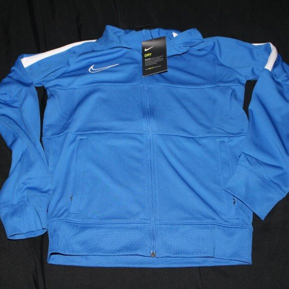 Nike Dri-Fit Full Zipper Youth Unisex Soccer Jacket Medium Blue AJ9289-463 - Picture 1 of 4